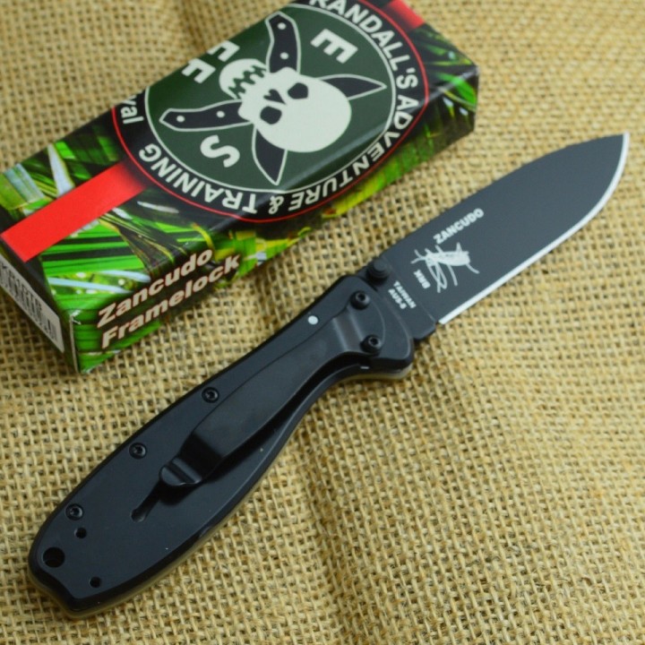 Couteau Esee BRK Zancudo Framelock Lame Acier AUS-8 Manche FRN Desert Tan BRKR1DTB - Livraison Gratuite