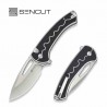 Couteau SENCUT Squiggy White Lame Drop Point Acier 9Cr18MoV Manche G10 KIVT Button Lock S24082A1 - Livraison Gratuite