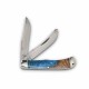 Couteau Rough Rider Jumbo Trapper Pandora Swirl Lames Acier 440 Manche Résine & Bois Slip Joint RR2651 - Livraison Gratuite