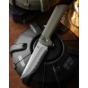 Couteau North Mountain Blade Lame TANTO Acier SLD-Magic San Mai Manche G10 Green Button Lock NMB2406G - Livraison Gratuite