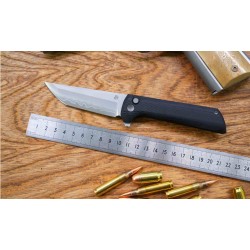 Couteau North Mountain Blade Lame TANTO Acier SLD-Magic San Mai Manche G10 Black Button Lock NMB2406B - Livraison Gratuite