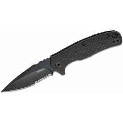 Couteau Kershaw Conduit A/O Lame Spear Point Serr Acier 8Cr13MoV Manche FRN Linerlock Clip KS1407ST - Livraison Gratuite