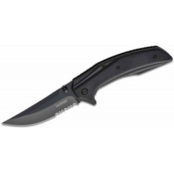 Couteau Kershaw Outright A/O Lame Upswept Serr Acier 8Cr13MoV Manche G10 /Acier Frame Lock Clip KS8320BLKST - Livraison Gratuite