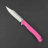 Couteau Daggerr Knives Toothpick Pink Lame Clip Point Acier 8Cr14MoV SW Manche FRN Linerlock DGRTPFPKSW - Livraison Gratuite