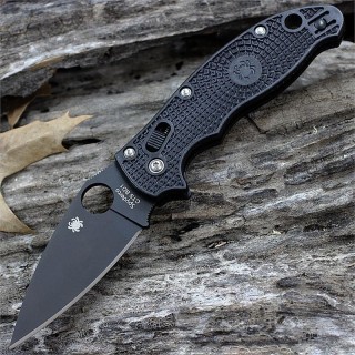 Couteau Spyderco Manix 2 Black Lightweight Folder Lame CTS BD1 Manche FRN-CP Made USA SC101PBBK2 -  Livraison Gratuite