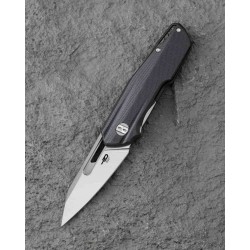 Couteau Bestech Toddler Black Lame Reverse Tanto Acier 14C28N 2 Tons Manche G10 KIVT BTKG64A - Livraison Gratuite