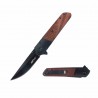 Couteau A/O MTech Lame Acier 3Cr13MoV Noir Manche Bois Linerlock MTA2004BB - LIvraison Gratuite