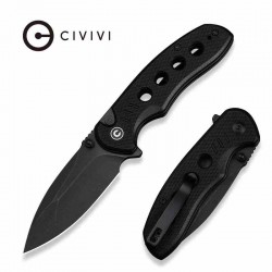 Couteau CIVIVI Triptych Black Lame Acier 14C28N Manche G10 KIVT Button Lock CIVC23085B1 - Livraison Gratuite