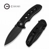 Couteau CIVIVI Triptych Black Lame Acier 14C28N Manche G10 KIVT Button Lock CIVC23085B1 - Livraison Gratuite