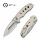 Couteau CIVIVI Triptych Ivory Lame Acier 14C28N Manche G10 KIVT Button Lock Clip CIVC23085B2 - Livraison Gratuite