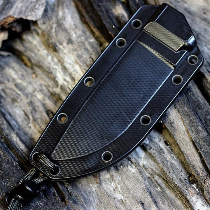 Couteau Esee Model 4 Acier 440C Manche Micarta Etui Kydex + Clip Made In USA ES4PB - Livraison Gratuite