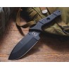 Couteau Sniper Bladeworks Mamu Lame Fixe Acier 420HC Manche G10 Noir Etui Plastique SBMAMUBB - Livraison Gratuite