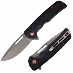 Couteau Utica Cutlery Company Disruption IV Acier D2 Manche G10 Noir Bouton Lock USA UTKE45 - Livraison Gratuite