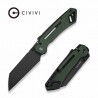 Couteau CIVIVI Buster FG Green Lame Acier Nitro-V Manche Micarta Superlock Clip CIVC240523 - Livraison Gratuite