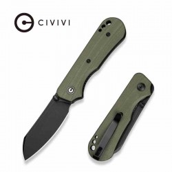 Couteau CIVIVI Crabby Od Green Acier 14C28N Manche G10 Liner Lock KIVT Clip CIVC240551 - Livraison Gratuite