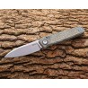 Couteau Reate Knives PL-6 Green/Black Lame Acier Nitro-V Manche Micarta Pivot Lock Clip REA184 - Livraison Gratuite