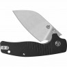 Couteau QSP ChefMaster Lame Sheepsfoot Satin Acier 14C28N Manche G10 Noir Liner Lock QS163A1 - Livraison Gratuite