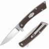 Couteau Old Timer Slim Lame Clip Point Acier 7Cr17MoV Manche Marron Cran Forcé SCH1226635 - Livraison Gratuite