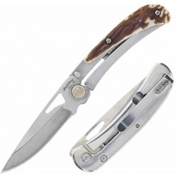 Couteau Schrade Uncle Henry 3UH Large Lame Acier 7Cr17MoV Manche Imitation Cerf Lockback SCH1227306 - Livraison Gratuite