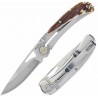 Couteau Schrade Uncle Henry 3UH Large Lame Acier 7Cr17MoV Manche Imitation Cerf Lockback SCH1227306 - Livraison Gratuite