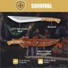 Machette Condor Hmong Lame Acier Carbone 1075 Manche Micarta Etui Cuir Made Salvador CTK3982115HC - Livraison Gratuite