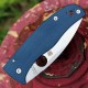 Couteau Spyderco Bodacious Lame Acier CPM SPY27 Manche G10 Bleu Cobalt Compression Lock Clip USA SC263GPCBL - Livraison Gratuite