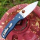 Couteau Spyderco Bodacious Lame Acier CPM SPY27 Manche G10 Bleu Cobalt Compression Lock Clip USA SC263GPCBL - Livraison Gratuite