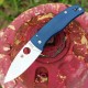 Couteau Spyderco Bodacious Lame Acier CPM SPY27 Manche G10 Bleu Cobalt Compression Lock Clip USA SC263GPCBL - Livraison Gratuite