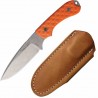 Couteau Bradford Knives Guardian 3.2 Lame Acier AEB-L Manche G10 Orange Etui Cuir Made USA BRAD32FE005A - Livraison Gratuite
