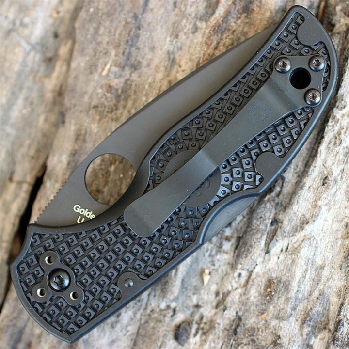 Couteau Spyderco Native 5 Black Lightweight Acier CPM-S35VN Serr Manche FRN Made USA SC41PSBBK5 - Livraison Gratuite