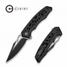 Couteau Pliant Civivi Anaaki Black Button Lock Lame Acier Nitro-V Manche Aluminium KIVT CIVC240391 - Livraison Gratuite