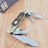 Couteau Multi-Fonctions Rough Ryder Scout Cran Forcé Lame Acier 440A Outils Manche Delrin/Cerf RR2371 - Livraison Gratuite