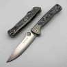 Couteau Spyderco Slym RIL Lame Acier M390 Manche Titane & FatCarbon Dark Matter Framelock Italy SC271TIP - Livraison Gratuite
