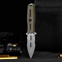 Couteau Kizer Norcross Spear Point Lame Acier Nitro-V Manche G10 Olive Green Etui Kydex KIZXFB01A4 - Livraison Gratuite