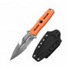 Couteau Kizer Norcross Spear Point Lame Acier Nitro-V Manche G10 Orange Etui Kydex KIZXFB01A5 - Livraison Gratuite