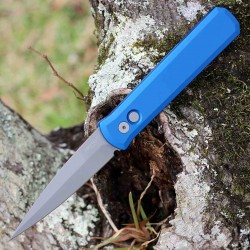 Couteau Automatique Pro-Tech 920 Godfather Blue AUTO Lame Acier 154CM Manche Alu USA PTK920BLUE - Livraison Gratuite