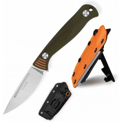 Couteau Kizer Evenki 1 Drop Point Lame Acier AEB-L Manche G10 Green Etui Kydex KI1097A1 - Livraison Gratuite