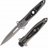 Couteau ElitEdge Tactique Spear Point Lame Acier 420C Manche G10 Gris et Noir Liner Lock EE10A123G10 - Livraison Gratuite
