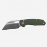 Couteau Ironfly YOLO Wharncliffe Lame Acier 14C28N Manche G10 Army Green Button Lock KIVT IFVF02GN - Livraison Gratuite