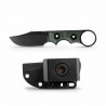 Couteau Vosteed Quokka-O Bowie Green Lame Acier 14C28N Manche Micarta Etui Kydex VOSD0502 - Livraison Gratuite