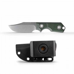 Couteau Vosteed Quokka-O Bowie Green Lame Acier 14C28N Manche Micarta Etui Kydex VOSD0601 - Livraison Gratuite