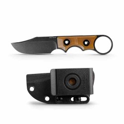 Couteau Vosteed Quokka-O Bowie Amber Lame Acier 14C28N Manche PEI Etui Kydex VOSD0503 - Livraison Gratuite