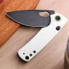 Couteau Vosteed Porcupine Drop Point Lame Acier 14C28N Manche G10 Blanc TLL VOSA2606 - Livraison Gratuite