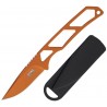 Couteau Ultra-Léger SPIKA PackLite Lame Acier 440 Orange Manche Acier Etui Plastique SPIKPLFB010 - Livraison Gratuite