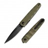 Couteau Kizer Bamboo Green Lame Nitro-V Black Manche Micarta Liner Lock KIV3722A2 - Livraison Gratuite