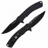 Couteau V Nives Black Rambo Shorty Lame Acier 420HC Clip Point Manche FRN Liner Lock VNI33FPBBK - Livraison Gratuite