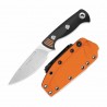 Couteau Kizer Evenki 3 Azo Lame Acier AEB-L Drop Point Manche G10 Noir Étui Kydex KI1099A1 - Livraison Gratuite