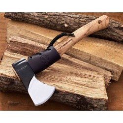 Hachette Condor Mountaineer Trail Acier Carbone 1060 Manche Hickory Étui Cuir Salvador CTK285463HC - Livraison Gratuite