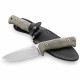 Couteau Lionsteel T5 CVG Lame Niolox Manche Micarta Green Étui Cuir Made Italy LSTT5CVG - Livraison Gratuite