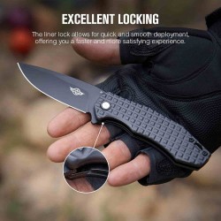 Couteau Olight Oknife Spurdog Gray Lame Acier D2 Manche Aluminium Crossbar Lock Clip OKNSPURDOGGMG - Livraison Gratuite